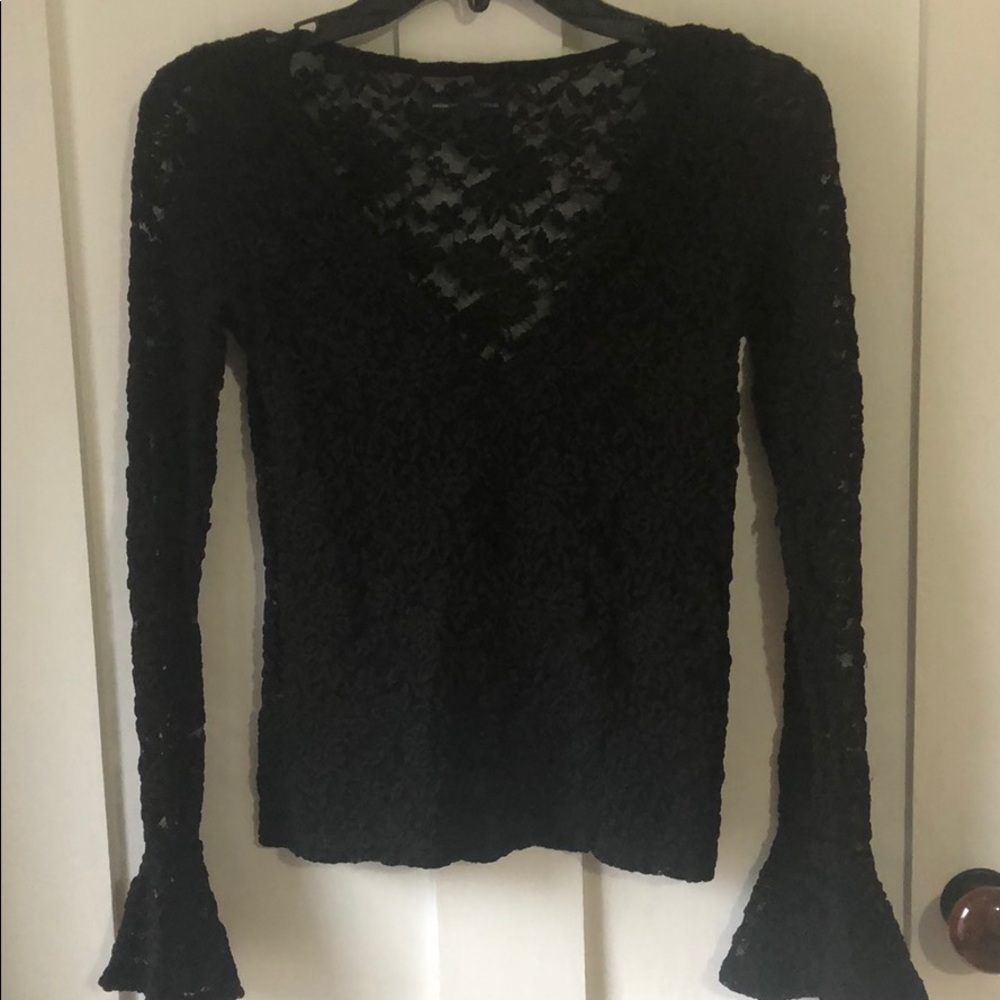 BOGO American Eagle black lace bell sleeve top